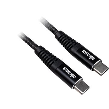 Akasa USB-C na USB-C 100W PD kabel pro nabíjení / AK-CBUB54-10BK (AK-CBUB54-10BK)