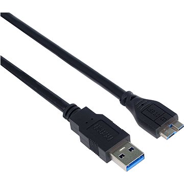PremiumCord USB 3.0 propojovací A-microB černý 2m (ku3ma2bk)