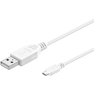 PremiumCord USB 2.0 propojovací A-B micro 5m bílý (ku2m5fw)
