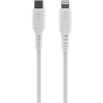 FIXED Cable USB-C/Lightning a podporou PD 0.5m certifikace MFi Liquid silicone bílý (FIXDLS-CL05-WH)