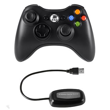 Froggiex Wireless Xbox 360 Controller, černý (PRCX360PCWLSSBK)