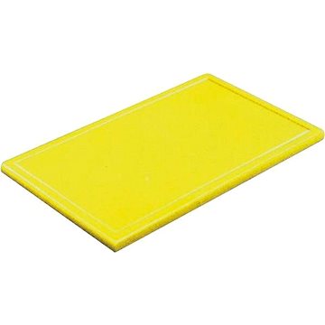 Gastro Prkénko krájecí plastové 32,5x26,5x2 cm GN 1/2, s drážkou, žluté (16670)