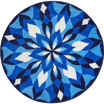 GRUND JOYA Kruhová koupelnová předložka o 100 cm, modrá (M3040-045001018)