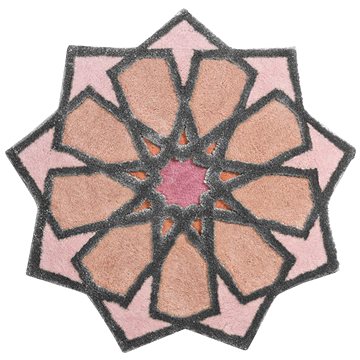 GRUND SHEREZAD Kruhová předložka O140 cm, růžová-broskvová-stříbrná (B2573-1214291)