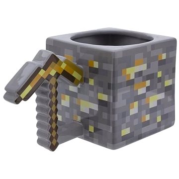 Minecraft - Gold Pickaxe - 3D hrnek (5055964775827)