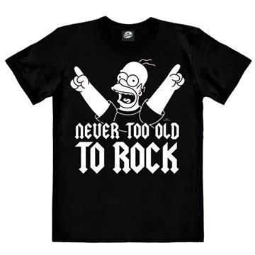 The Simpsons - Never Too Old To Rock - tričko S (4045846378971)
