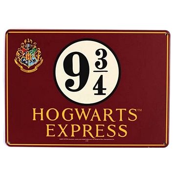 Harry Potter - Platform 9 3/4 - plechová cedule na zeď, vel. A5 (5055453443398)