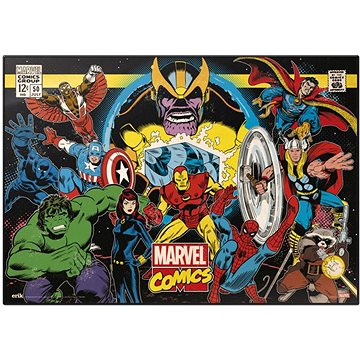 Marvel Comics: Retro koláž - podložka na stůl (8435497217969)