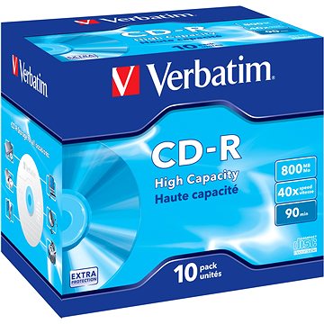 VERBATIM CD-R 800MB, 40x, jewel case 10 ks (43428)