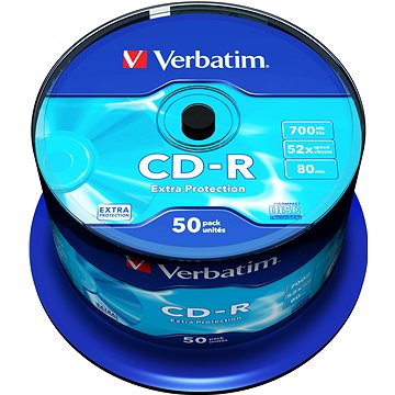 VERBATIM CD-R 700MB, 52x, spindle 50 ks (43351)