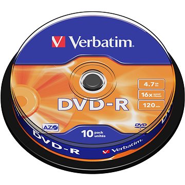VERBATIM DVD-R AZO 4,7GB, 16x, spindle 10 ks (43523)
