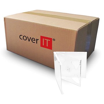 COVER IT box:2 CD 10mm jewel box + tray čirý - karton 200ks (27008)