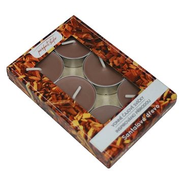 Svíčky vonné čajové 6 ks Santalové dřevo (8900319)