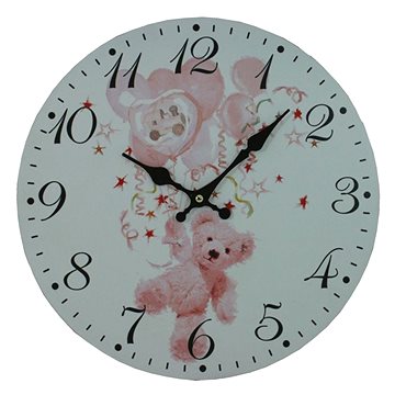 Goba hodiny Teddy růžový (1990995)