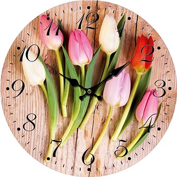 Goba hodiny Barevné tulipány (2000043)