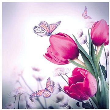 Goba ubrousky Motýli a tulipány (3400045)