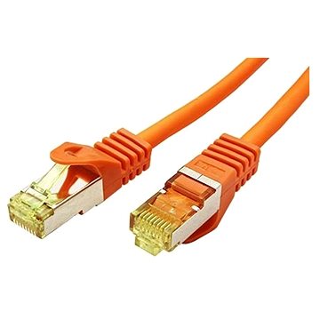 OEM S/FTP patchkabel Cat 7, s konektory RJ45, LSOH, 1m, oranžový (21.92.2137)