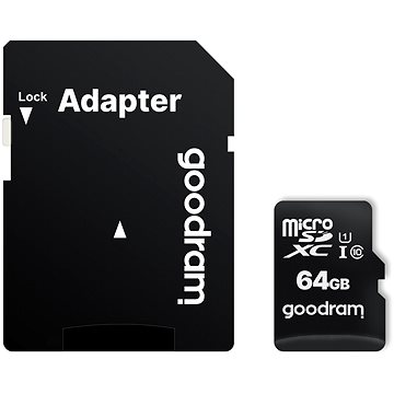 GOODRAM 64GB MicroSD karta 10 UHS I + adaptér (M1AA-0640R12 )