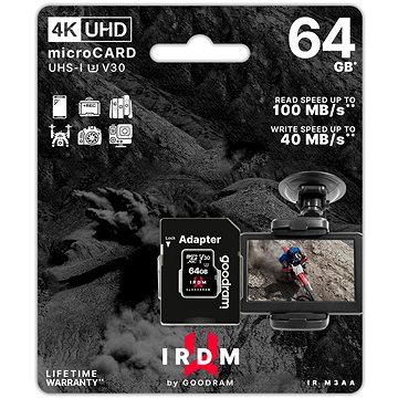 IRDM by GOODRAM 64GB MicroSD karta UHS I U3 + adaptér (IR-M3AA-0640R12 )