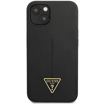 Guess Silicone Line Triangle kryt pro Apple iPhone 13 Black (GUHCP13MSLTGK)