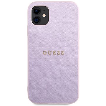 Guess PU Leather Saffiano kryt pro Apple iPhone 11 Purple (GUHCN61PSASBPU)