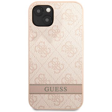 Guess PU 4G Stripe kryt pro Apple iPhone 13 mini Pink (GUHCP13SP4SNP)
