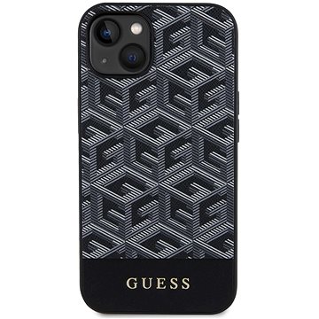 Guess PU G Cube MagSafe Kompatibilní Zadní Kryt pro iPhone 13 Black (GUHMP13MHGCFSEK)