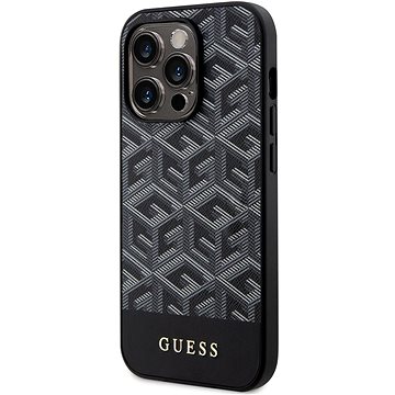 Guess PU G Cube MagSafe Kompatibilní Zadní Kryt pro iPhone 13 Pro Max Black (GUHMP13XHGCFSEK)