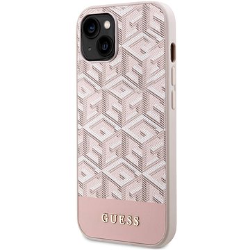 Guess PU G Cube MagSafe Kompatibilní Zadní Kryt pro iPhone 13 Pink (GUHMP13MHGCFSEP)