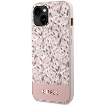 Guess PU G Cube MagSafe Kompatibilní Zadní Kryt pro iPhone 14 Pink (GUHMP14SHGCFSEP)