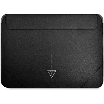 Guess Saffiano Triangle Metal Logo Computer Sleeve 13/14" Black (3666339039868)