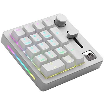 Glorious GMMK Wireless Numpad - Fox Switches, grey/white