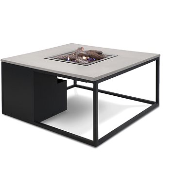 COSI Stůl s plynovým ohništěm - Cosiloft 100 černý rám/šedá deska (5957850)