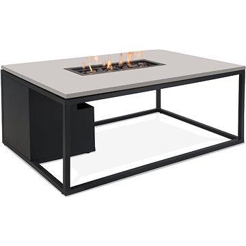 COSI Stůl s plynovým ohništěm - Cosiloft 120 černý rám/šedá deska (5958770)