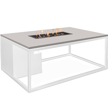 COSI Stůl s plynovým ohništěm - Cosiloft 120 bílý rám/šedá deska (5958780)