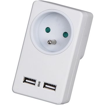 WowME rozdvojka - 1 výstup 16A/3680W + 2x USB (KF-FZB-01/01U2)
