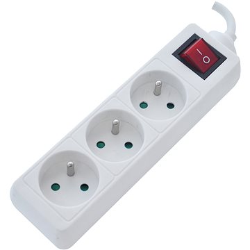 WowME prodlužovací přívod 230V 3 zásuvky 1,5m 16A/3680W + vypínač (KF-FB-03K)