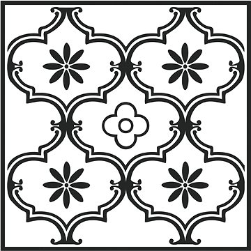 Samolepicí podlahové čtverce "ornament", 2745052, 11 ks = 1m2 (2745052)
