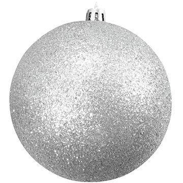 Vánoční dekorační ozdoby, 10 cm, stříbrná se třpytkami, 4 ks (83501267)