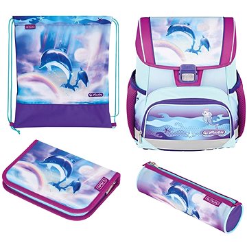 HERLITZ Loop+ Školní taška, delfín, 16L (50043071)