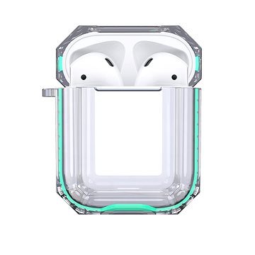 Hishell two colour clear case for Airpods 1&2 green (HAC-5 green-Airpods 1&2)