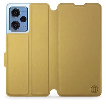 Mobiwear flip pro Xiaomi Redmi Note 12 Pro 5G - Gold&Gray (5904808509138)