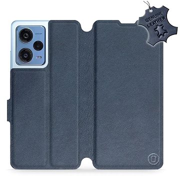 Mobiwear kožené flip pro Xiaomi Redmi Note 12 Pro 5G - Modré (5904808509855)