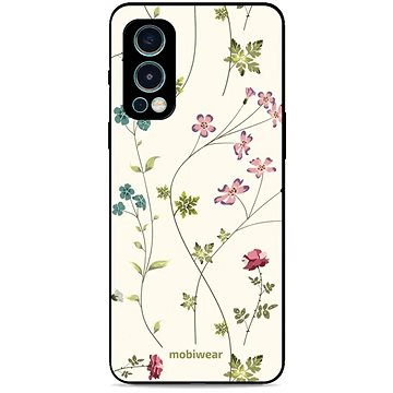 Mobiwear Glossy lesklý pro OnePlus Nord 2 5G - G035G - Tenké rostlinky s květy (5904808531450)