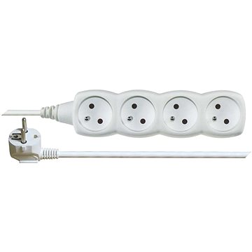 EMOS Prodlužovací kabel – 4 zásuvky, 7m, bílý (1902040700)