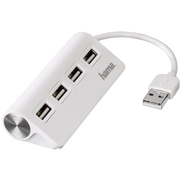 Hama USB 2.0 4 port bílý (12178)