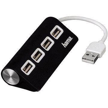 Hama USB 2.0 1:4 port černý (12177)