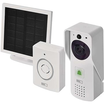 Emos GoSmart Domovní bezdrátový bateriový videozvonek IP-09D s wifi a solárním panelem (3010040300)