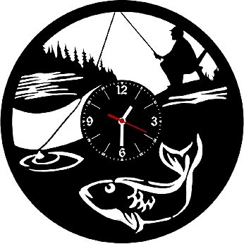 hodiny LP vynil 30cm Rybář (8594167093033)
