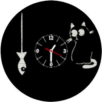 hodiny LP vynil 30cm Kočka s rybou (8594167092944)